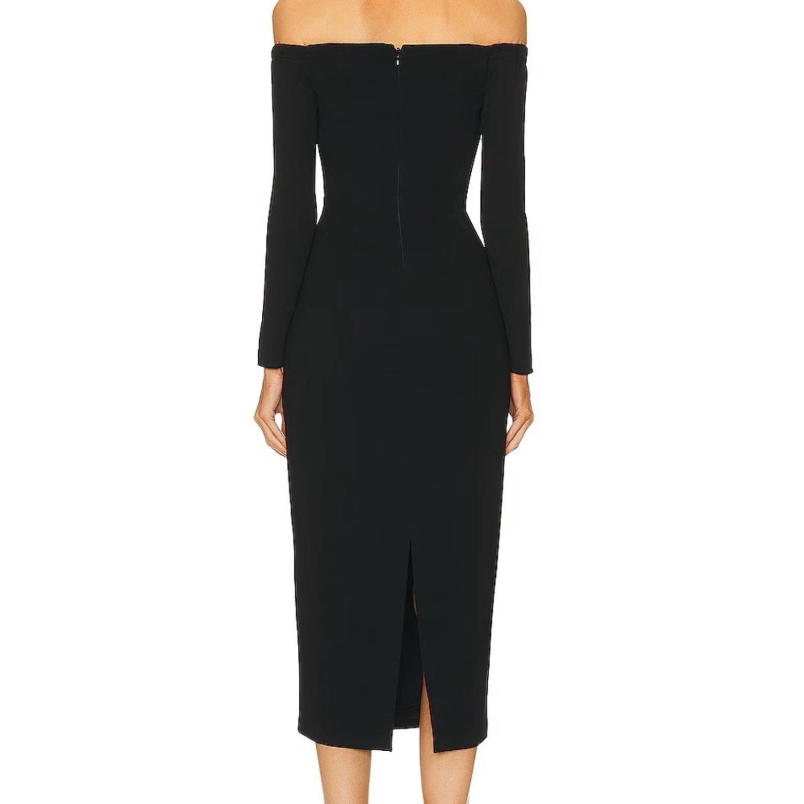 Self-Portrait Off Shoulder Heavy Midi Dress