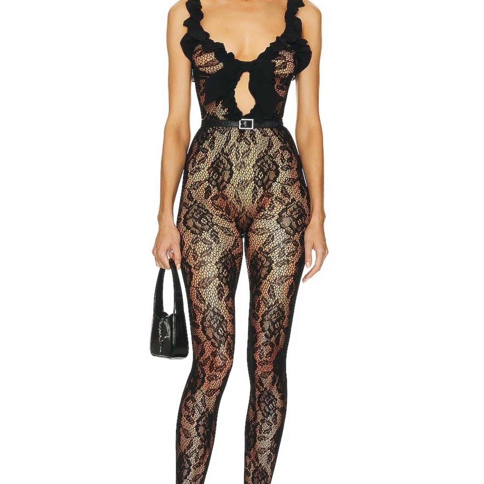 Alessandra Rich Lace Jumpsuit