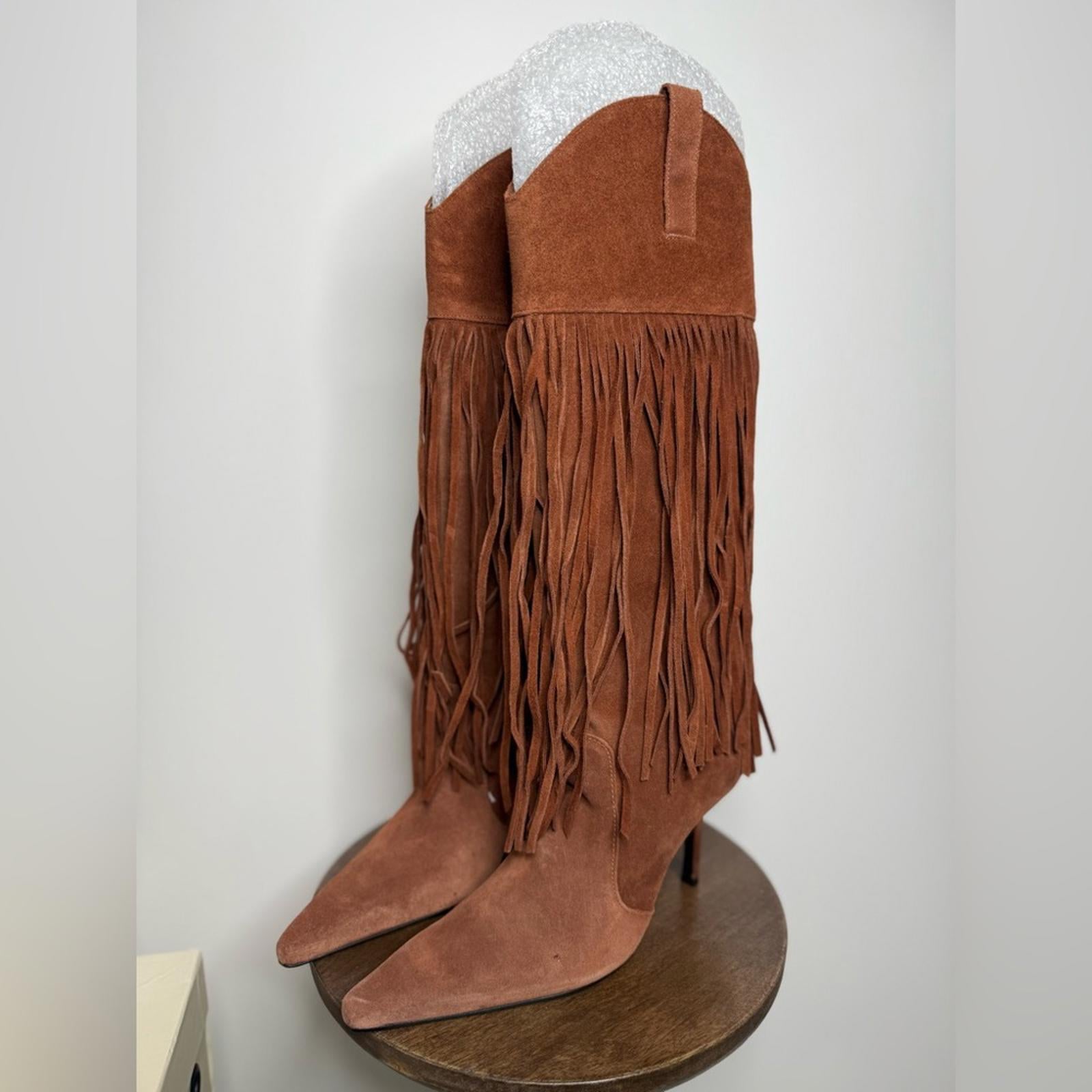 Schutz Raffaela Up Fringes Boots