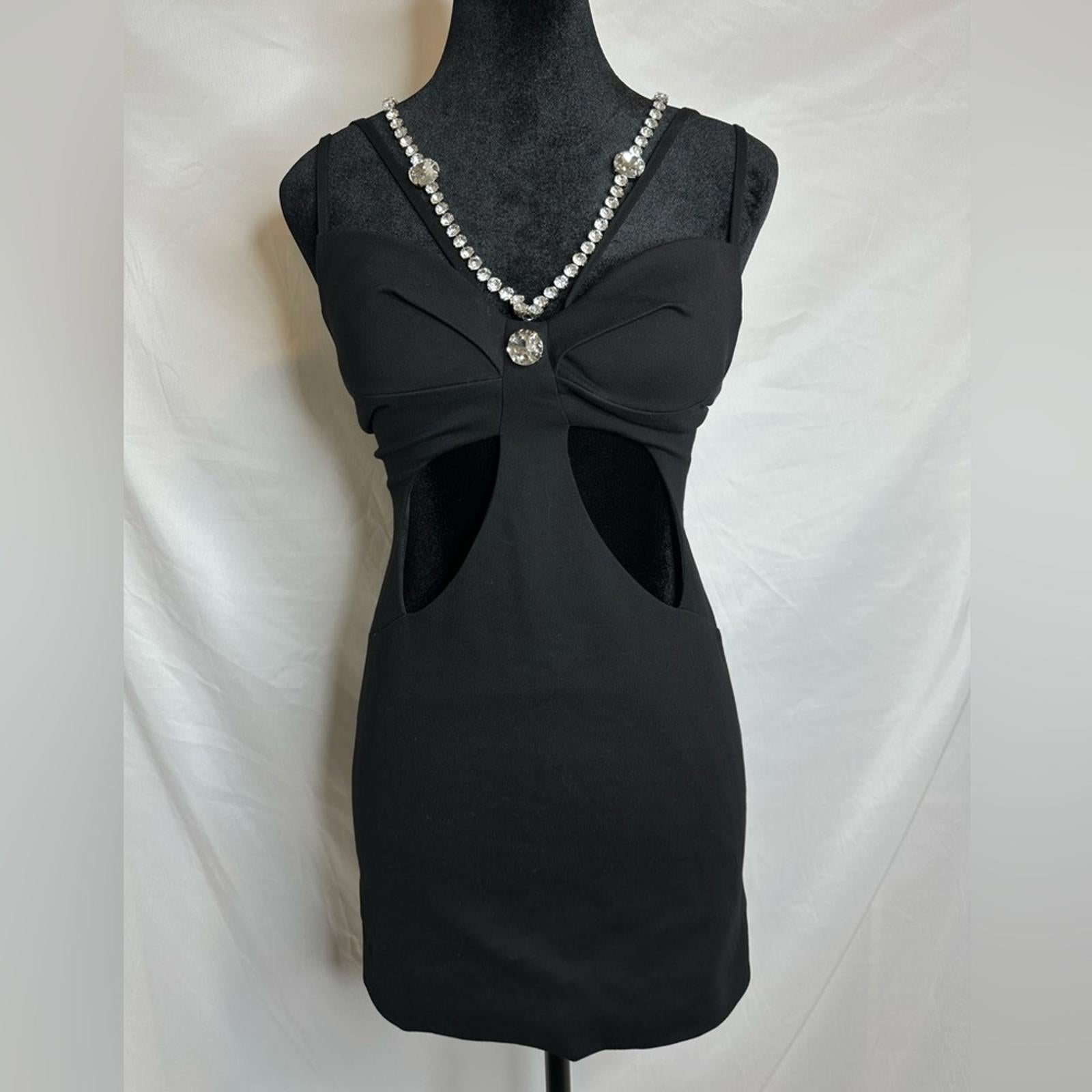 AREA Butterfly Cutout Mini Dress