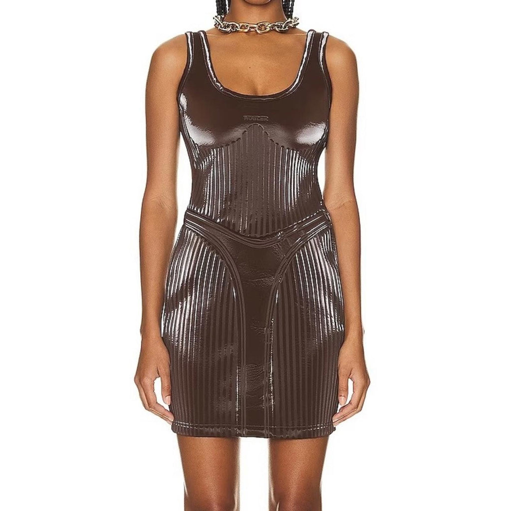 Mugler Embossed Mini Dress