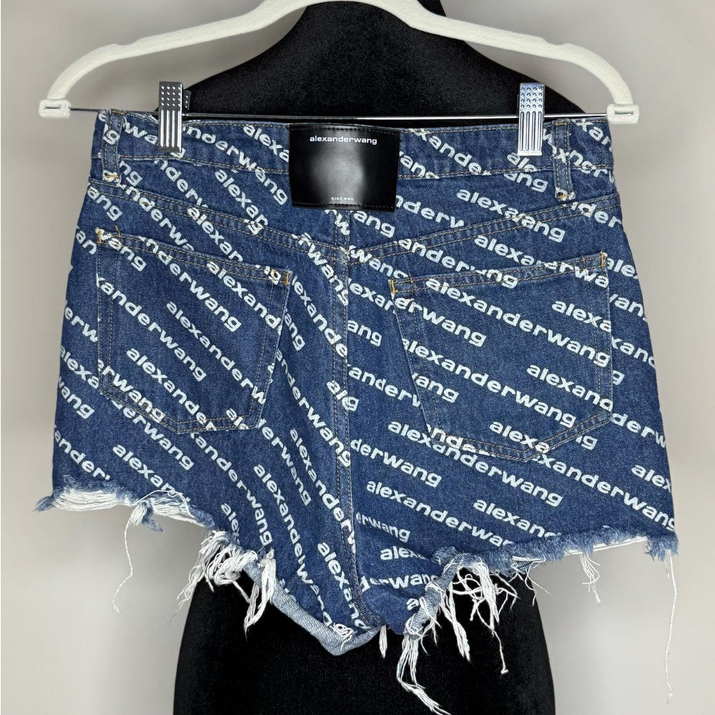 Alexander Wang Bite Denim Logo Shorts