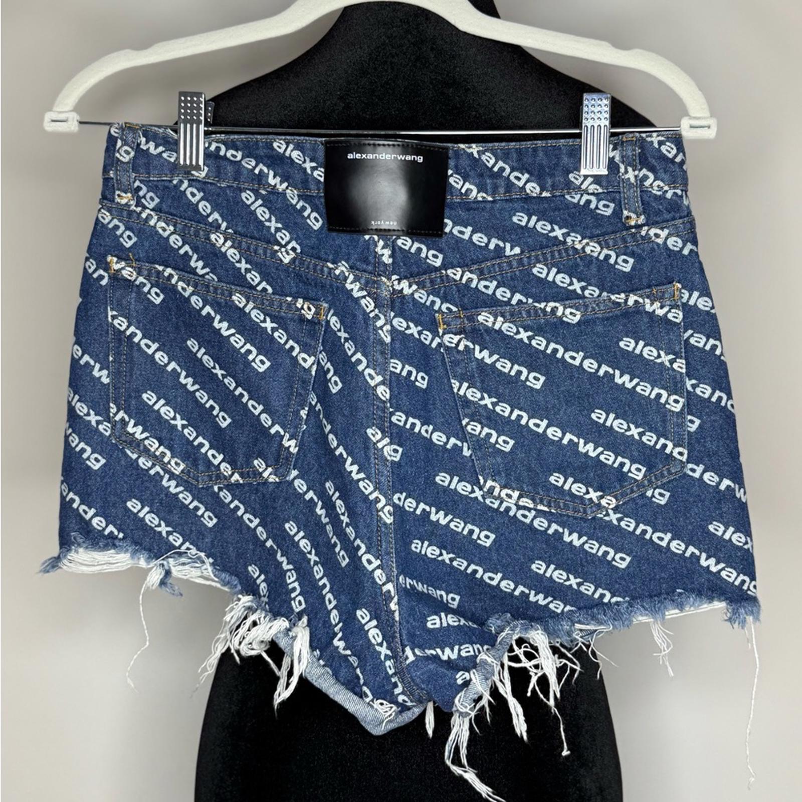Alexander Wang Bite Denim Logo Shorts