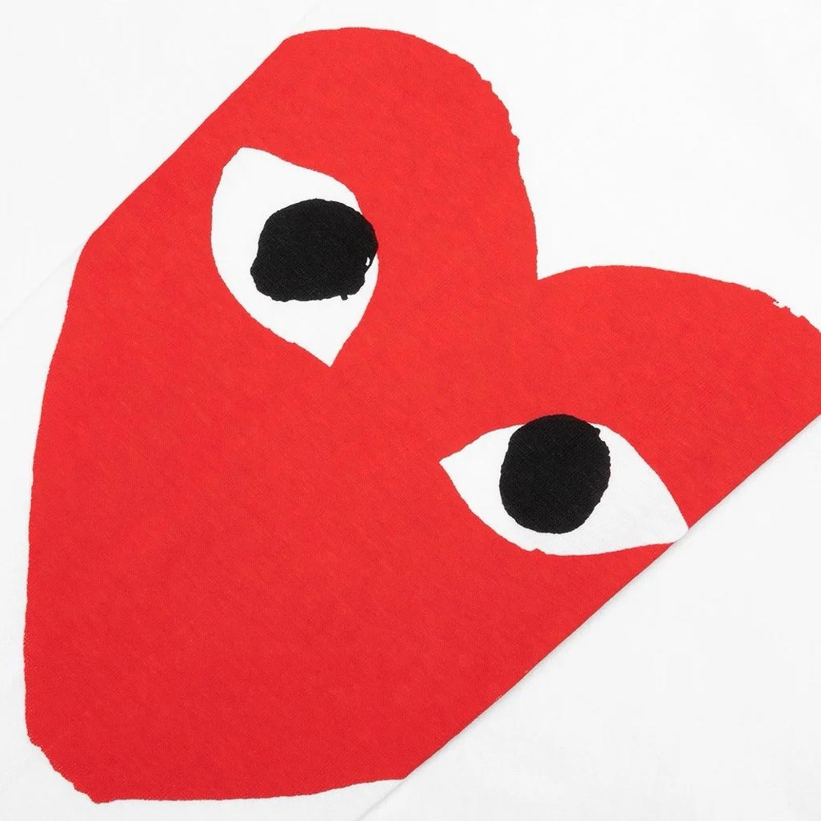 Comme des Garcons Play Long Sleeve Logo Emblem Tee