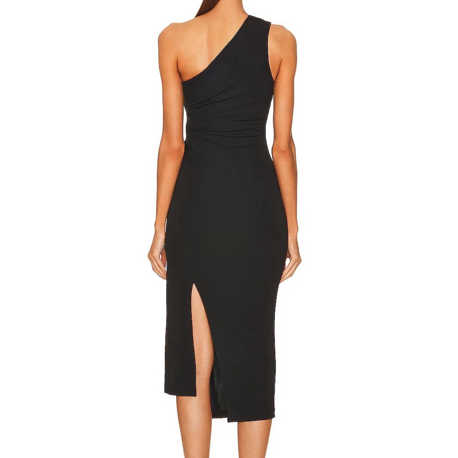 Helmut Lang Asymmetric Zip Midi Dress