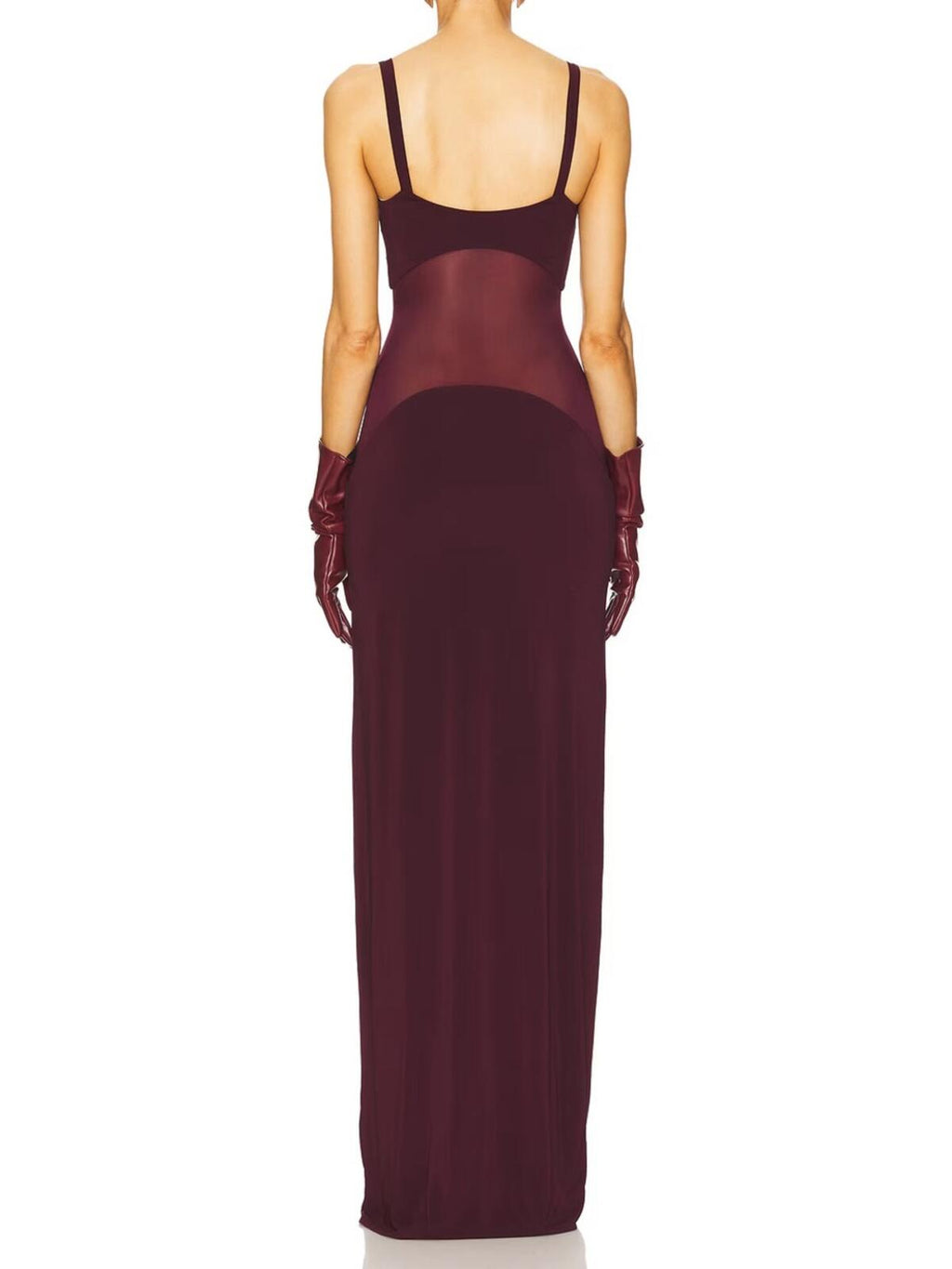 Helsa Sheer Knit Curve Maxi Dress