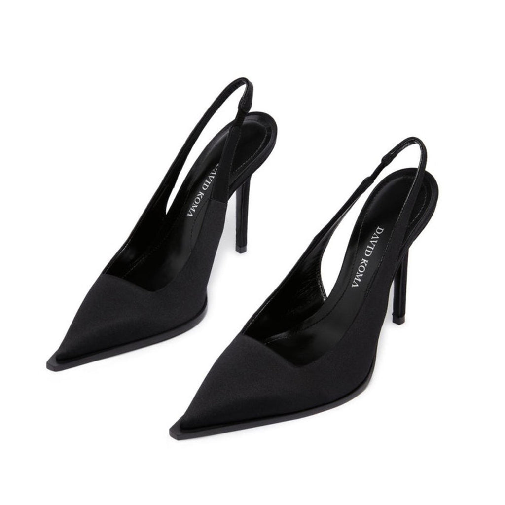 David Koma Sling Back Satin Pump