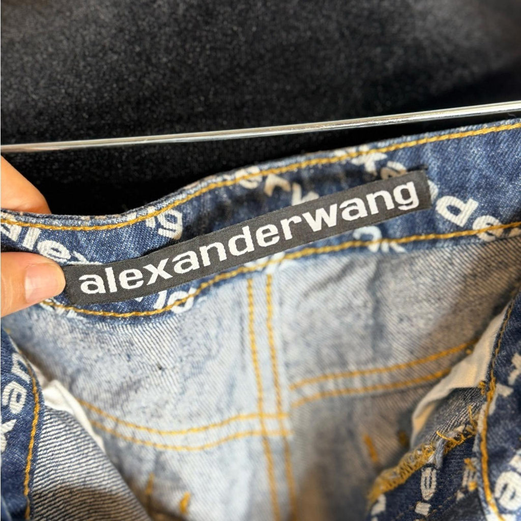 Alexander Wang Bite Denim Logo Shorts
