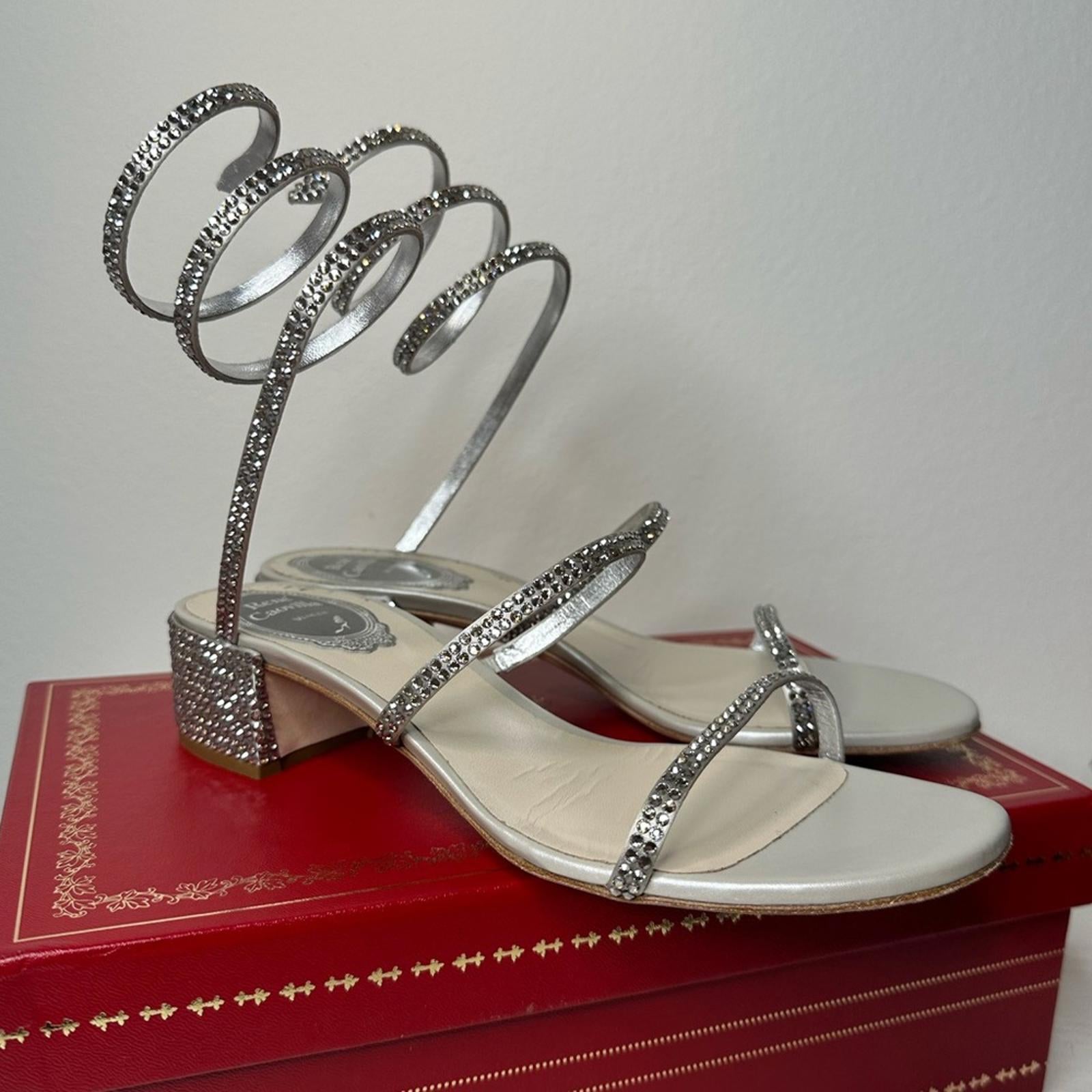 Rene Caovilla Cleo 40 mm Low Lace Up Sandal