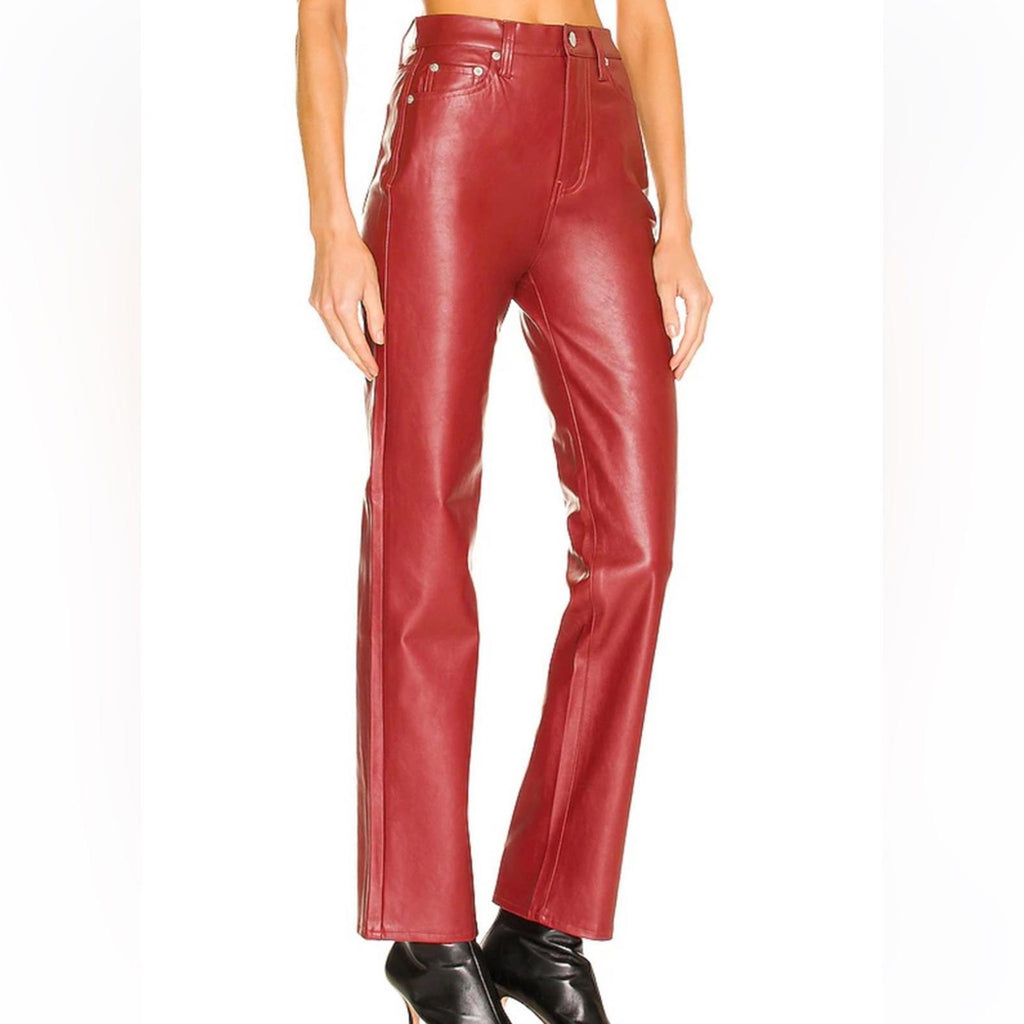 Pistola Cassie Super High Rise Straight Pant in Carmine