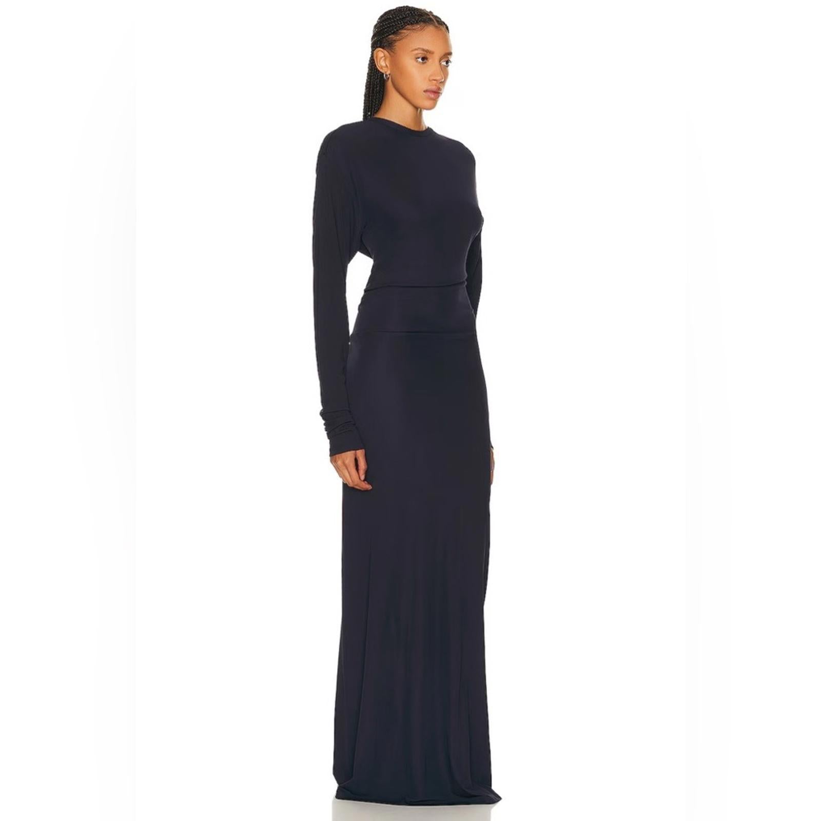 Christopher Esber Side Cowl Long Sleeve Dresd