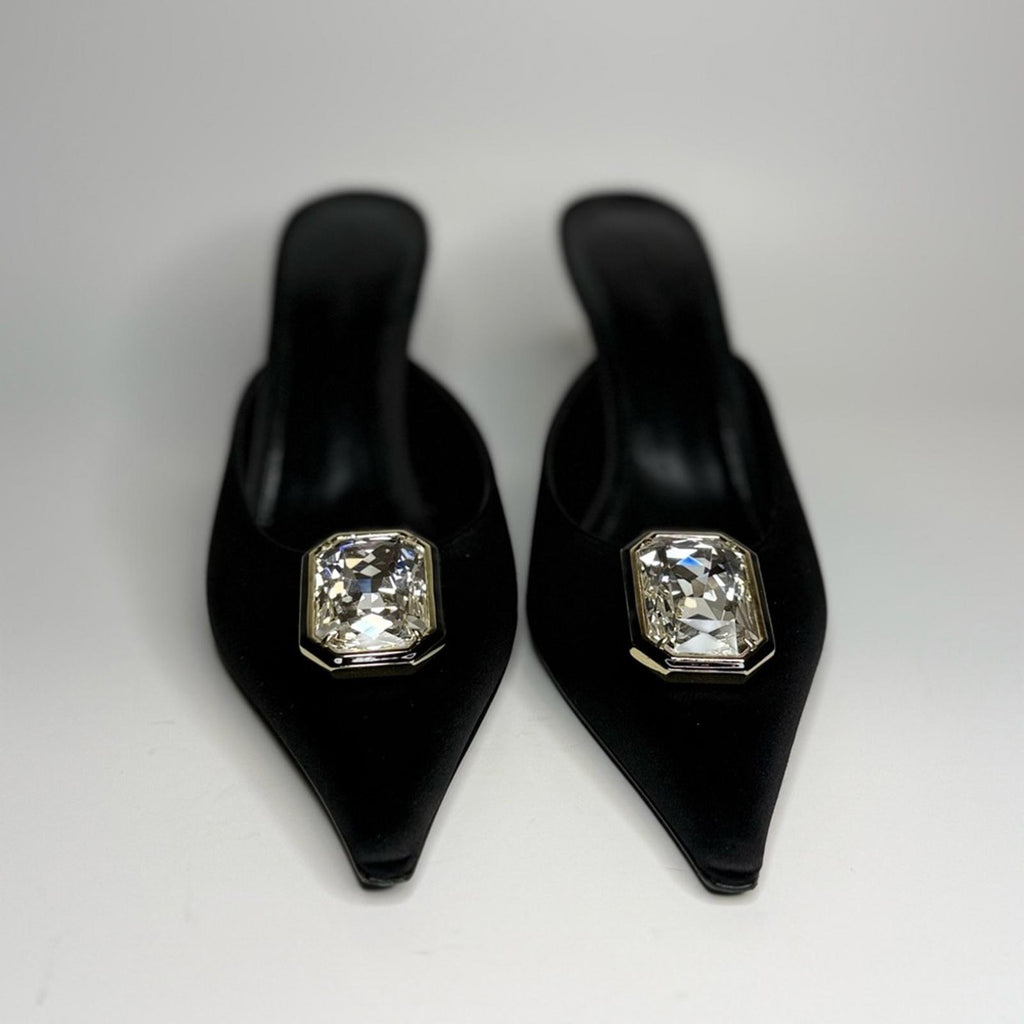 Retrofete Francesca Satin Kitten Mule