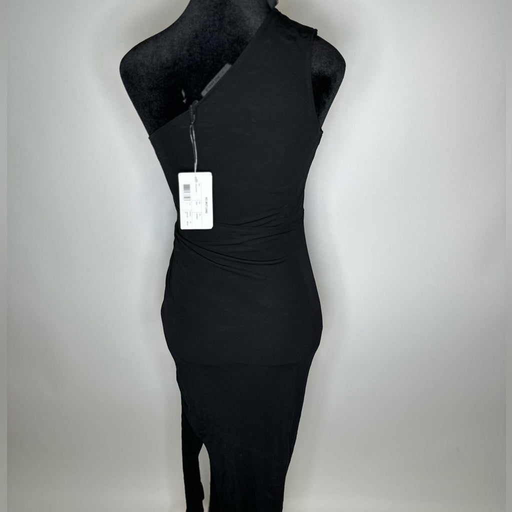 Helmut Lang Asymmetric Zip Midi Dress