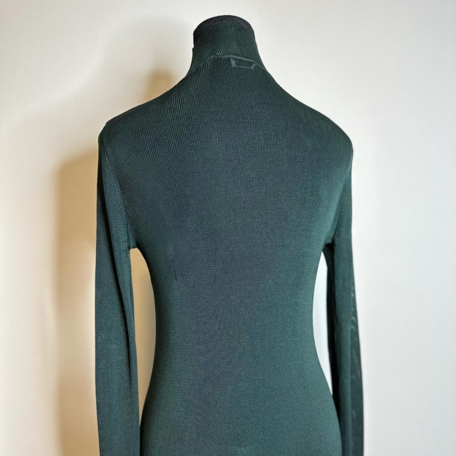 Saint Laurent Mock Neck Long Sleeve Dress