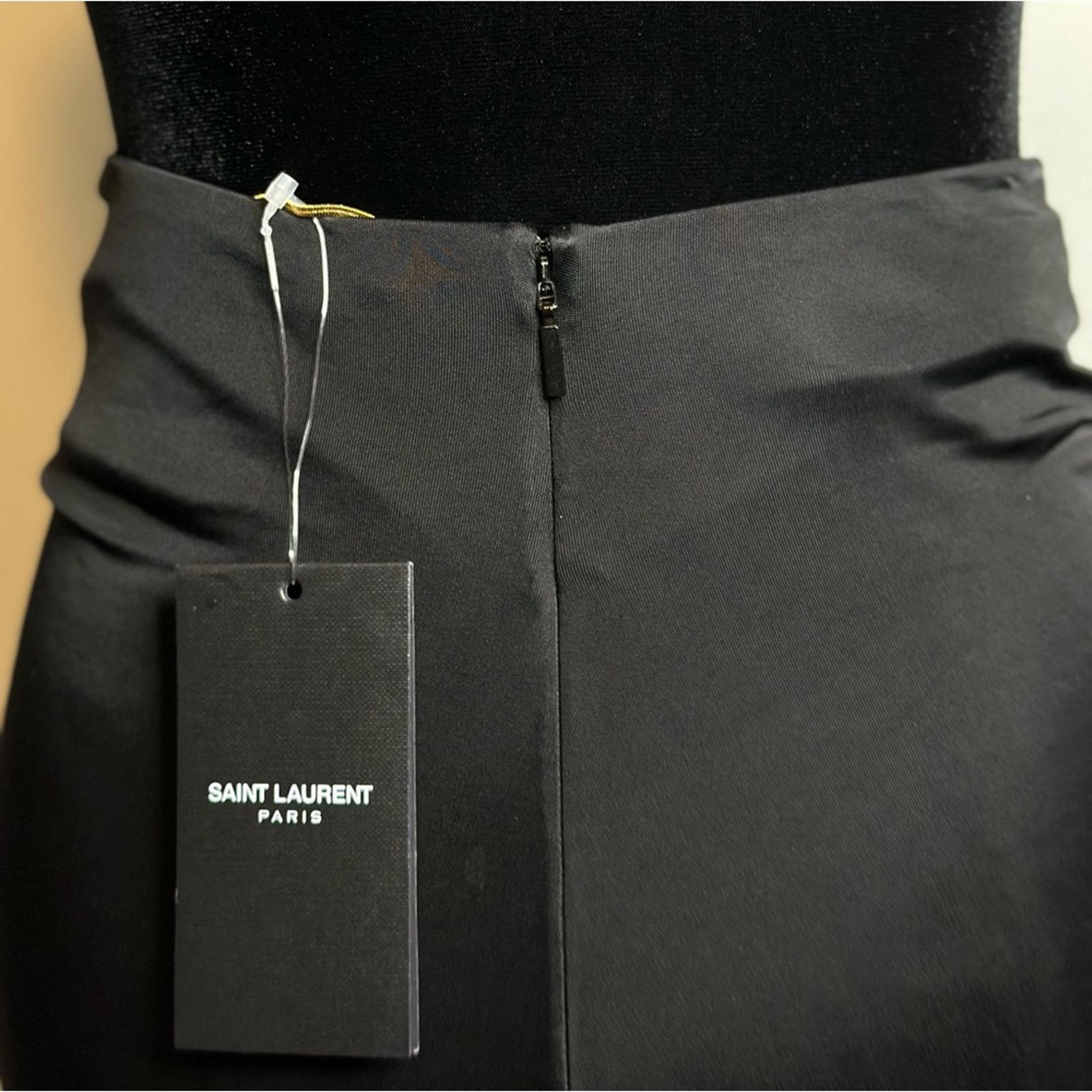 Saint Laurent Jersey Shiny Skirt