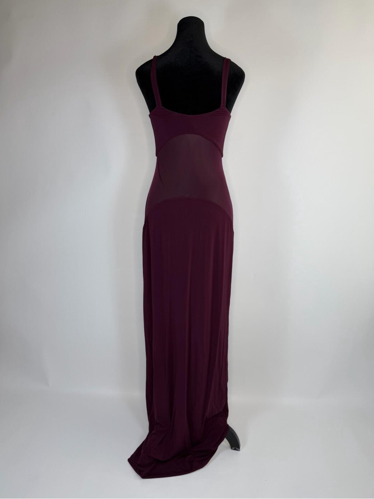 Helsa Sheer Knit Curve Maxi Dress