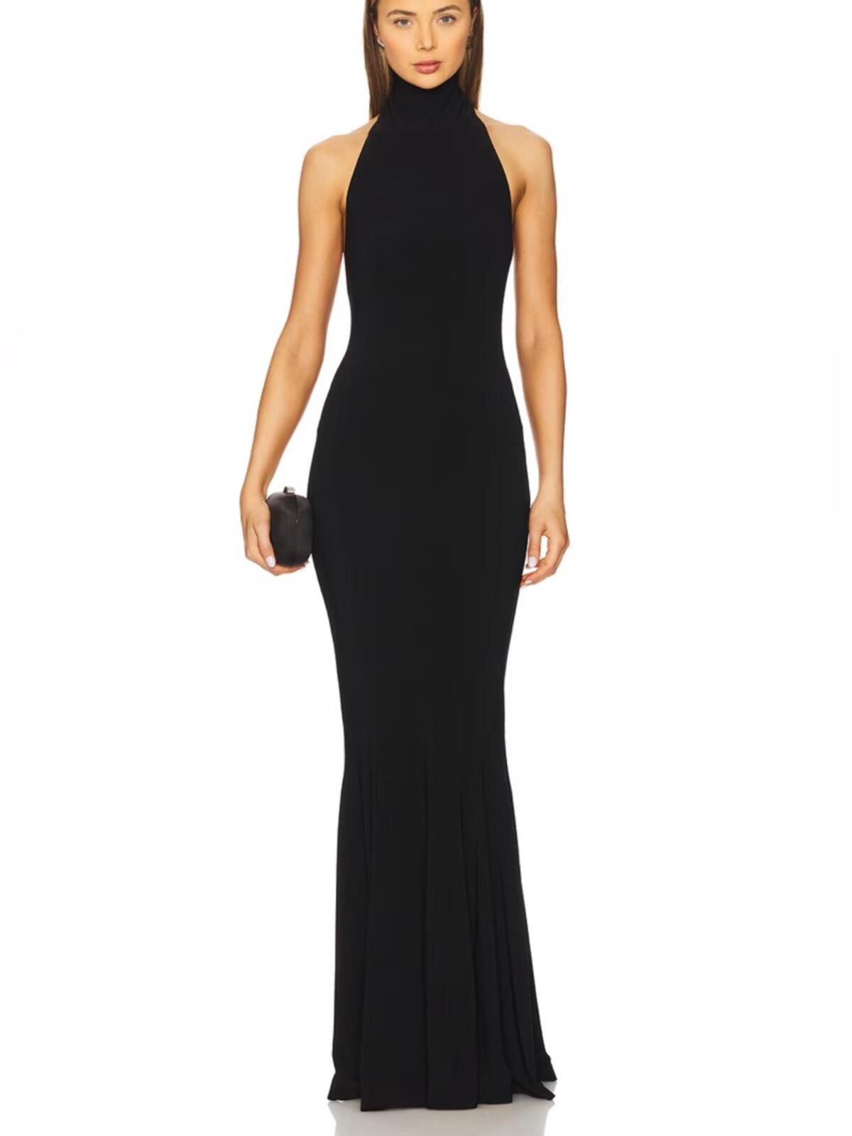 Norma Kamali Halter Fishtail Gown