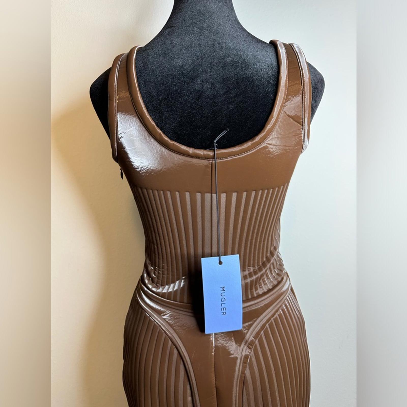 Mugler Embossed Mini Dress