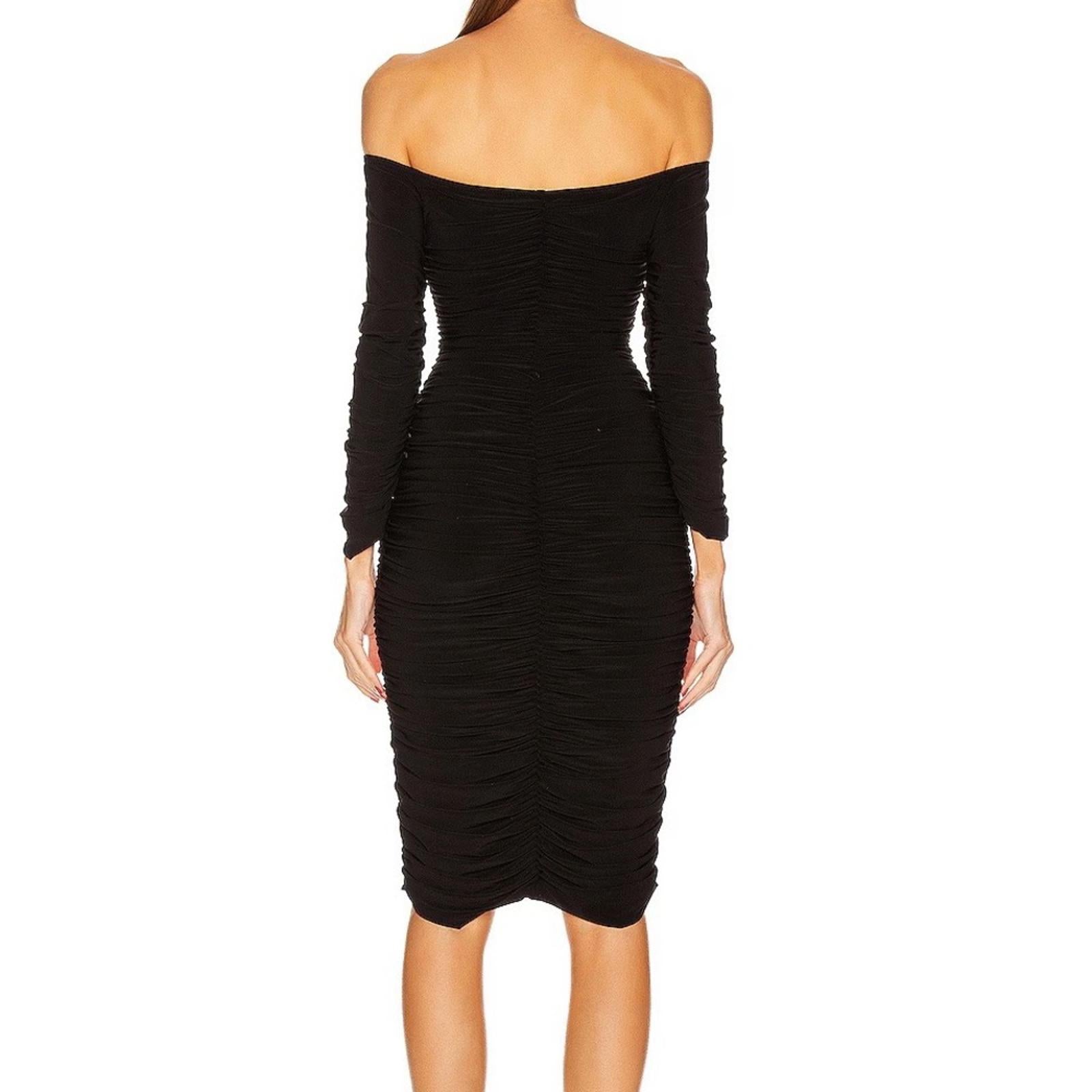 Norma Kamali Off Shoulder Slinky Dress