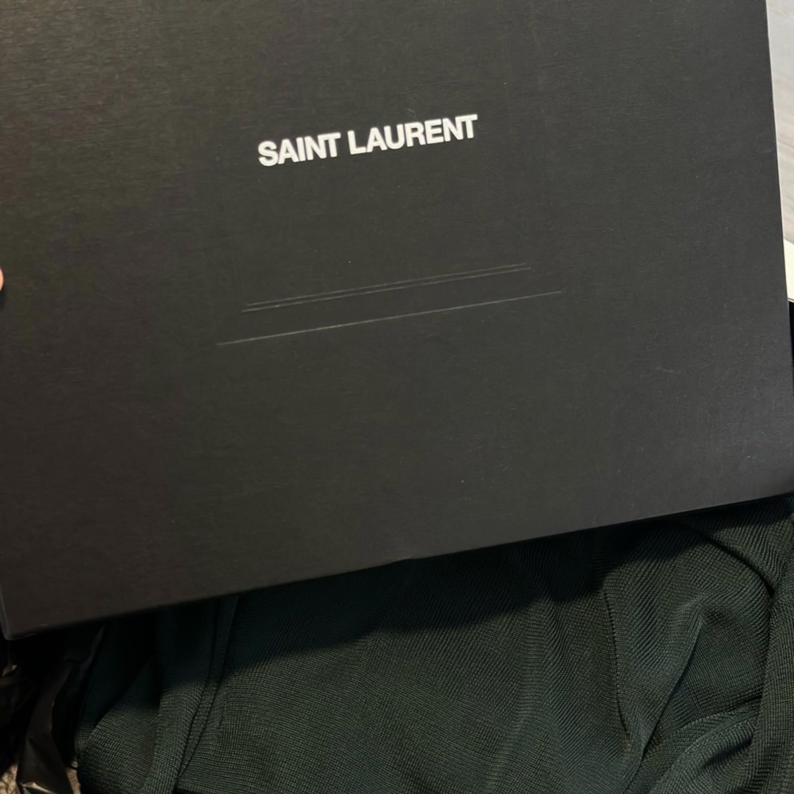 Saint Laurent Mock Neck Long Sleeve Dress