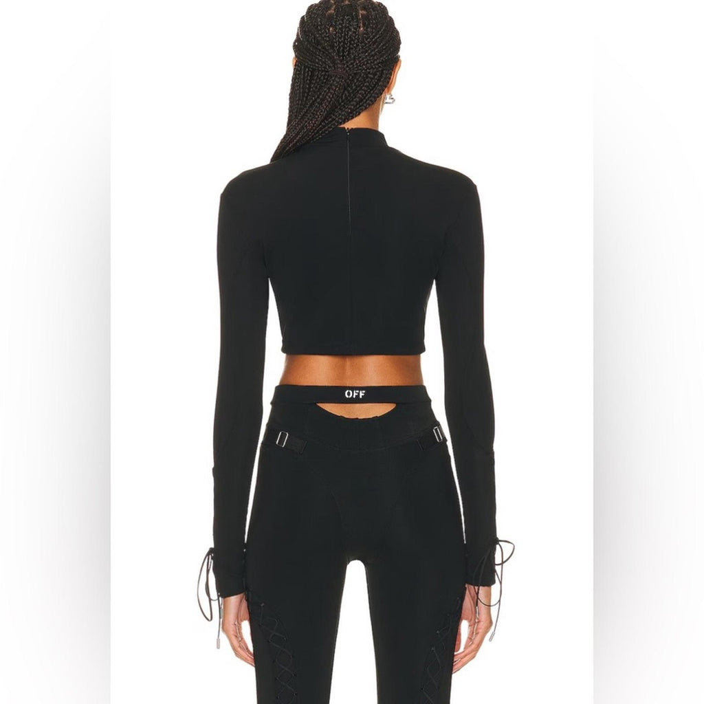 OFF-WHITE Long Sleeve Crop Top
