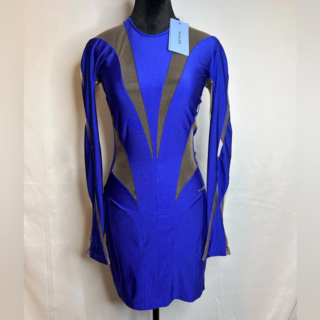 Mugler Long Sleeve Mini Dress