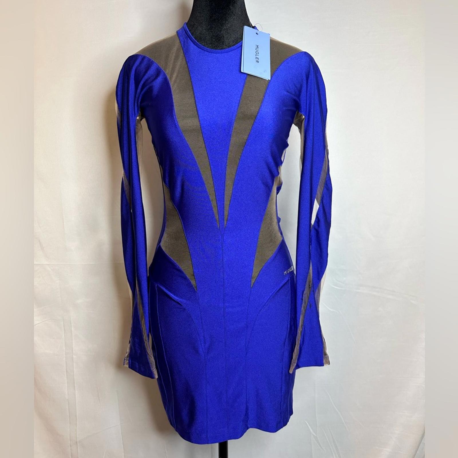 Mugler Long Sleeve Mini Dress