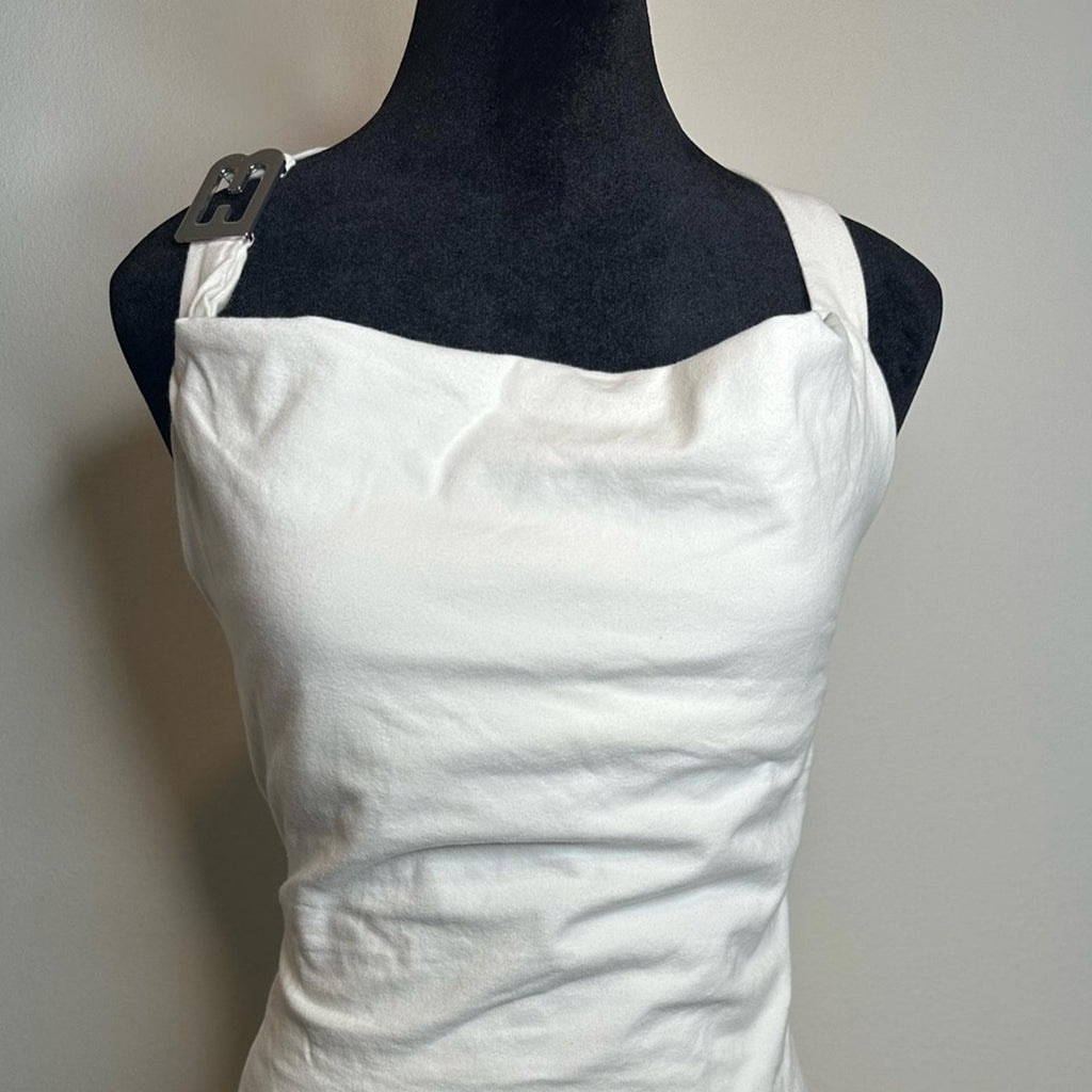 EB Denim Cowl Buckle Dress