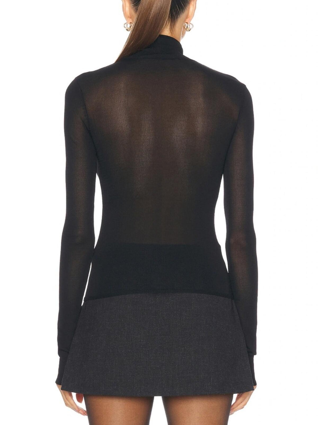 Eaves Alexander Sheer Turtleneck Sweater