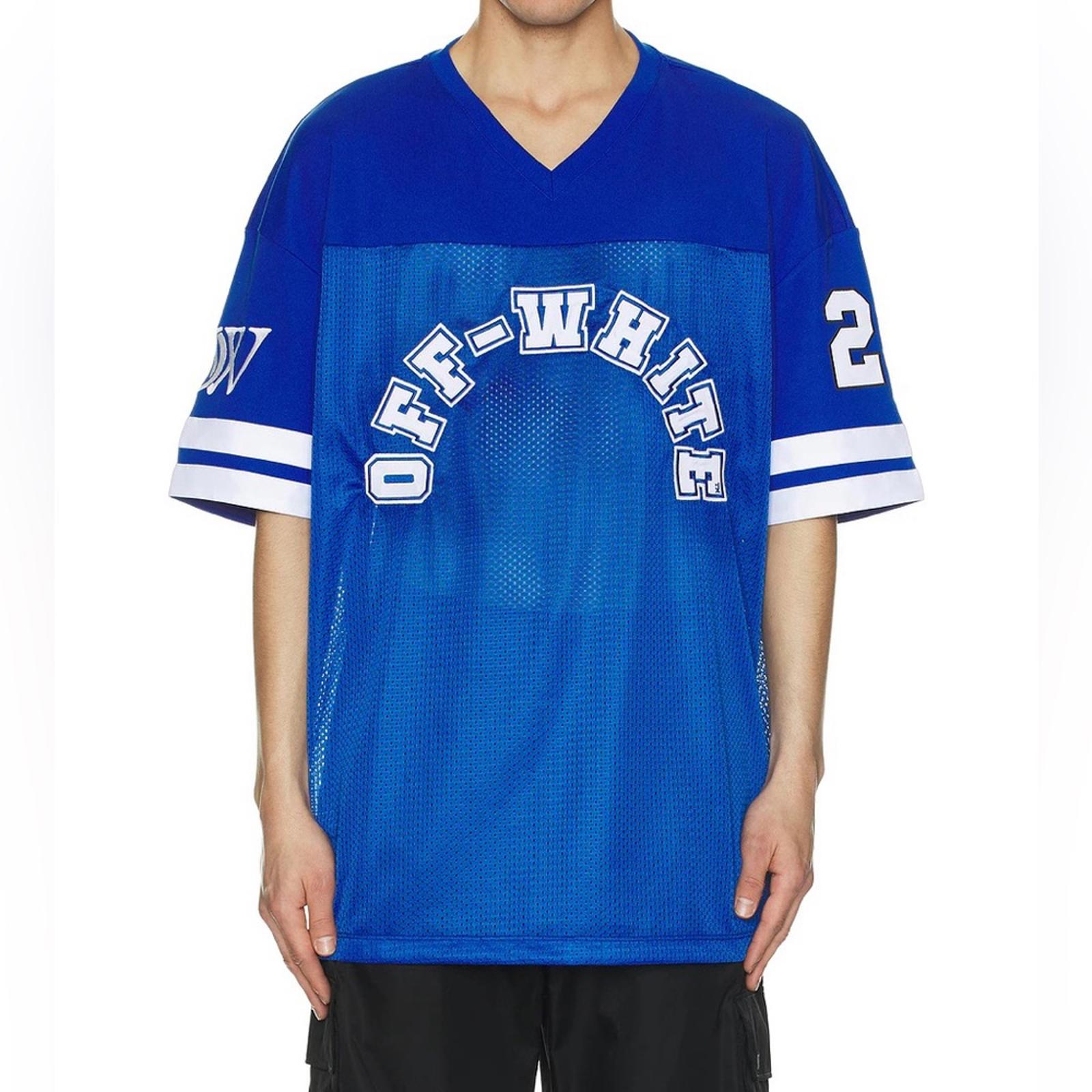 Off White Football Mesh T-Shirt Men