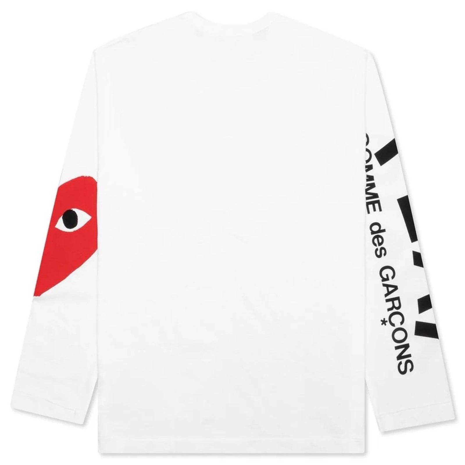 Comme des Garcons Play Long Sleeve Logo Emblem Tee