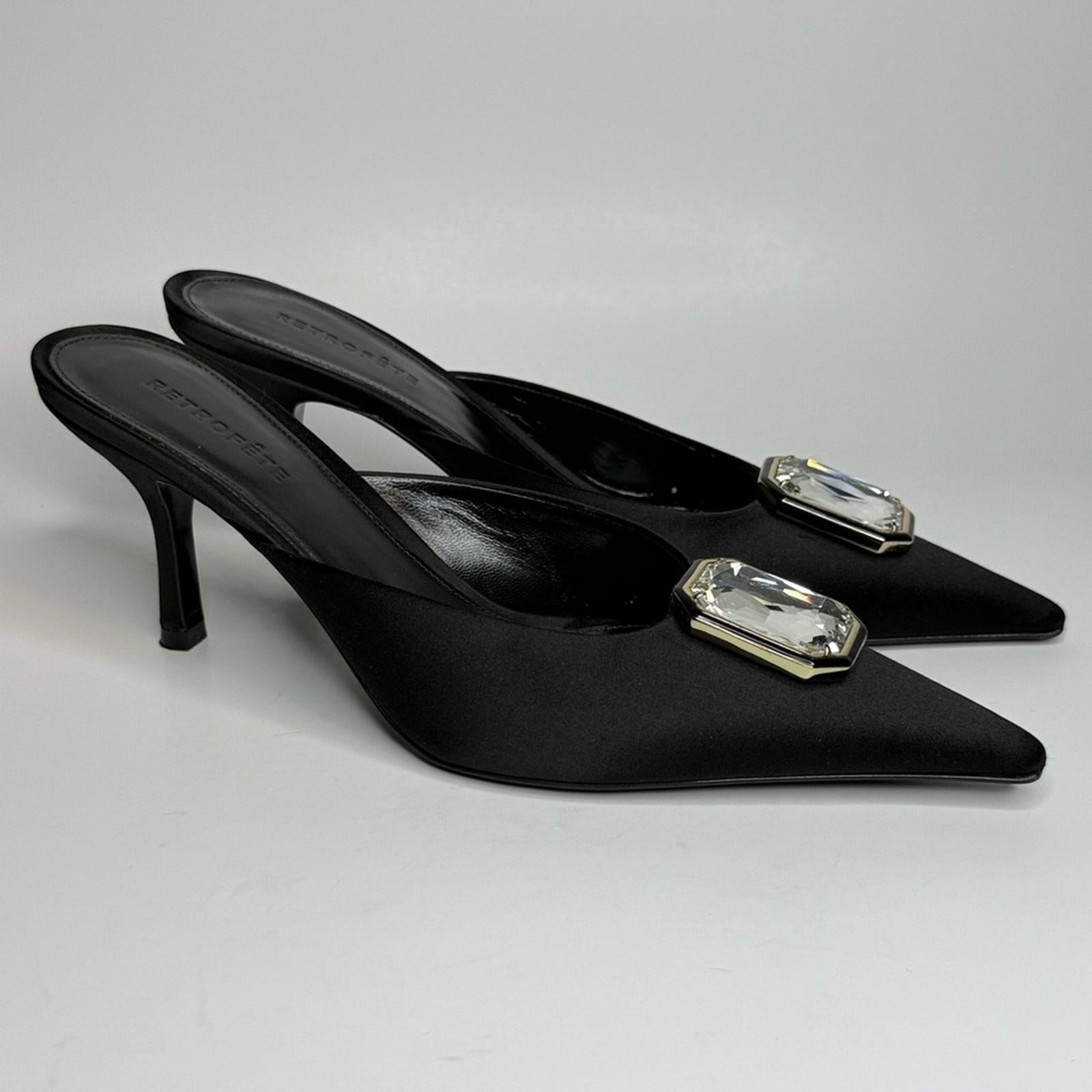 Retrofete Francesca Satin Kitten Mule