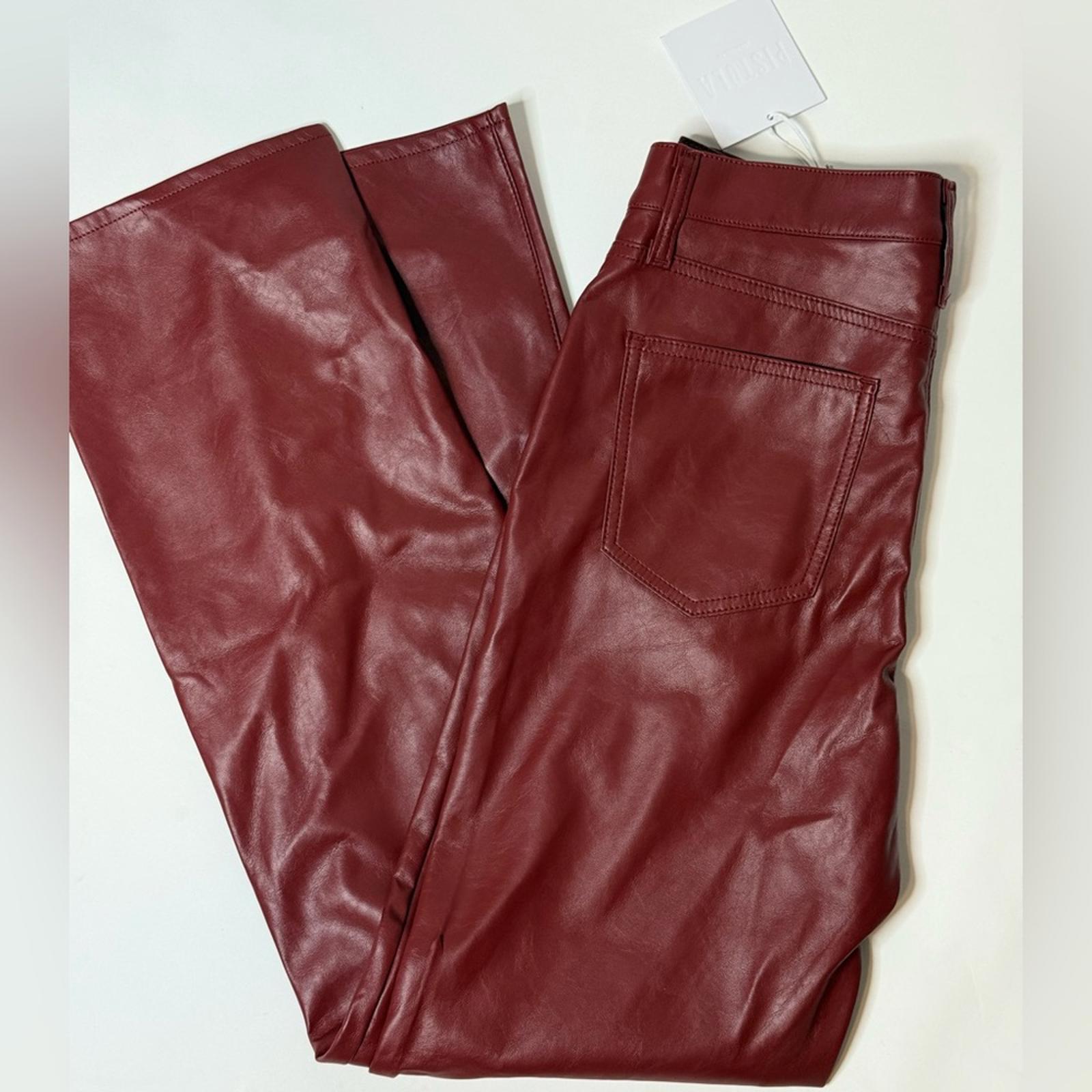 Pistola Cassie Super High Rise Straight Pant in Carmine