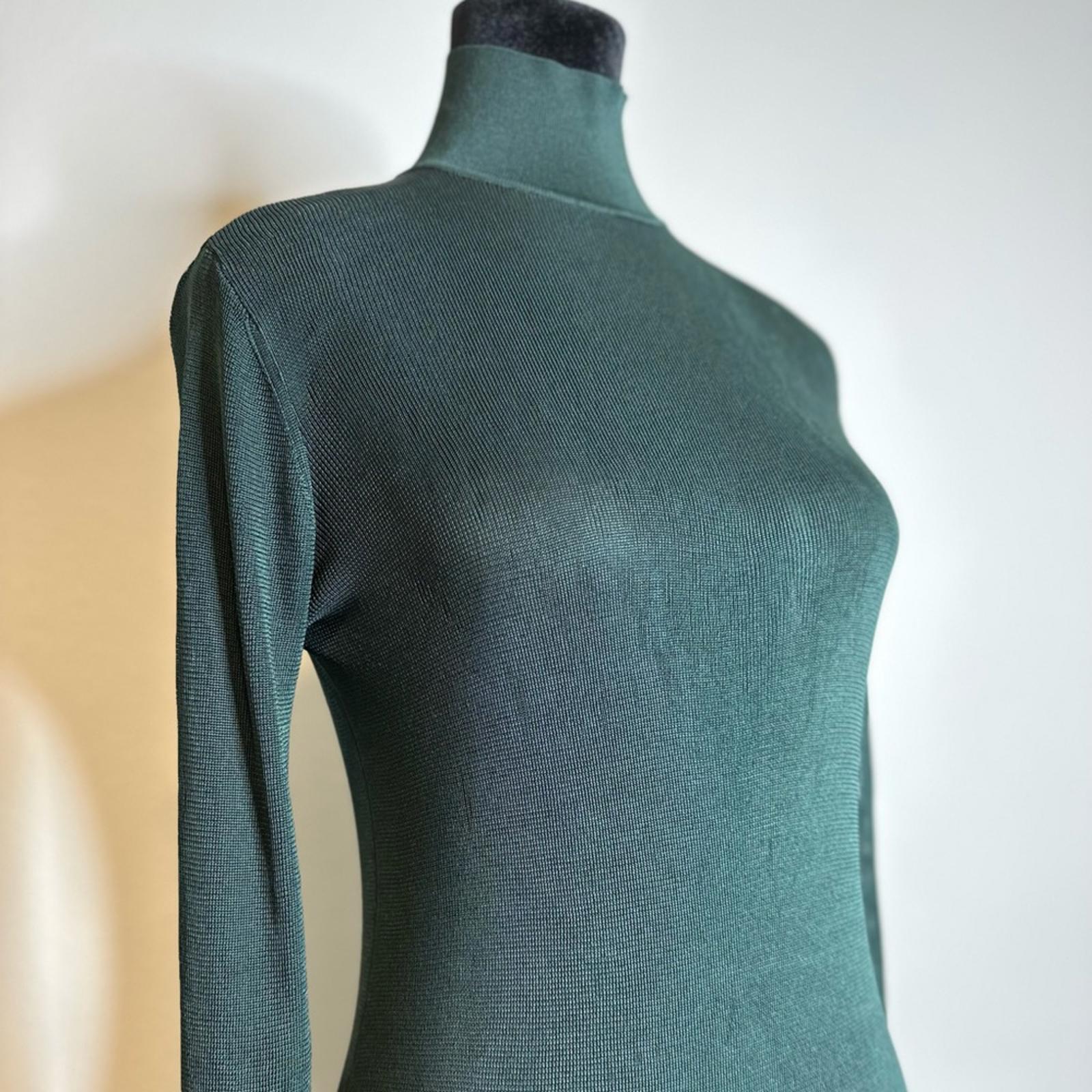 Saint Laurent Mock Neck Long Sleeve Dress