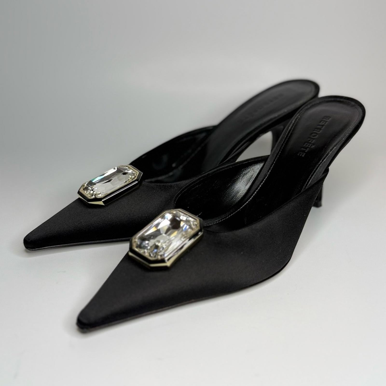 Retrofete Francesca Satin Kitten Mule