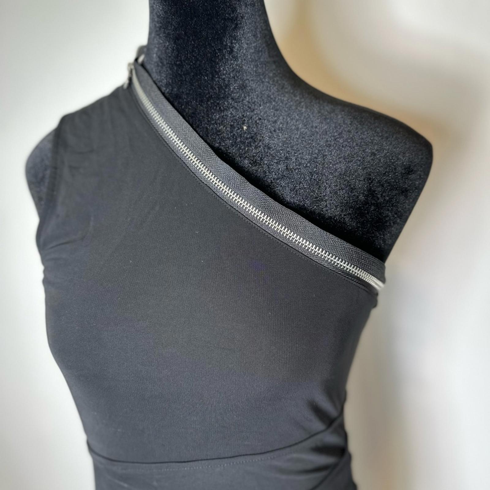 Helmut Lang Asymmetric Zip Midi Dress