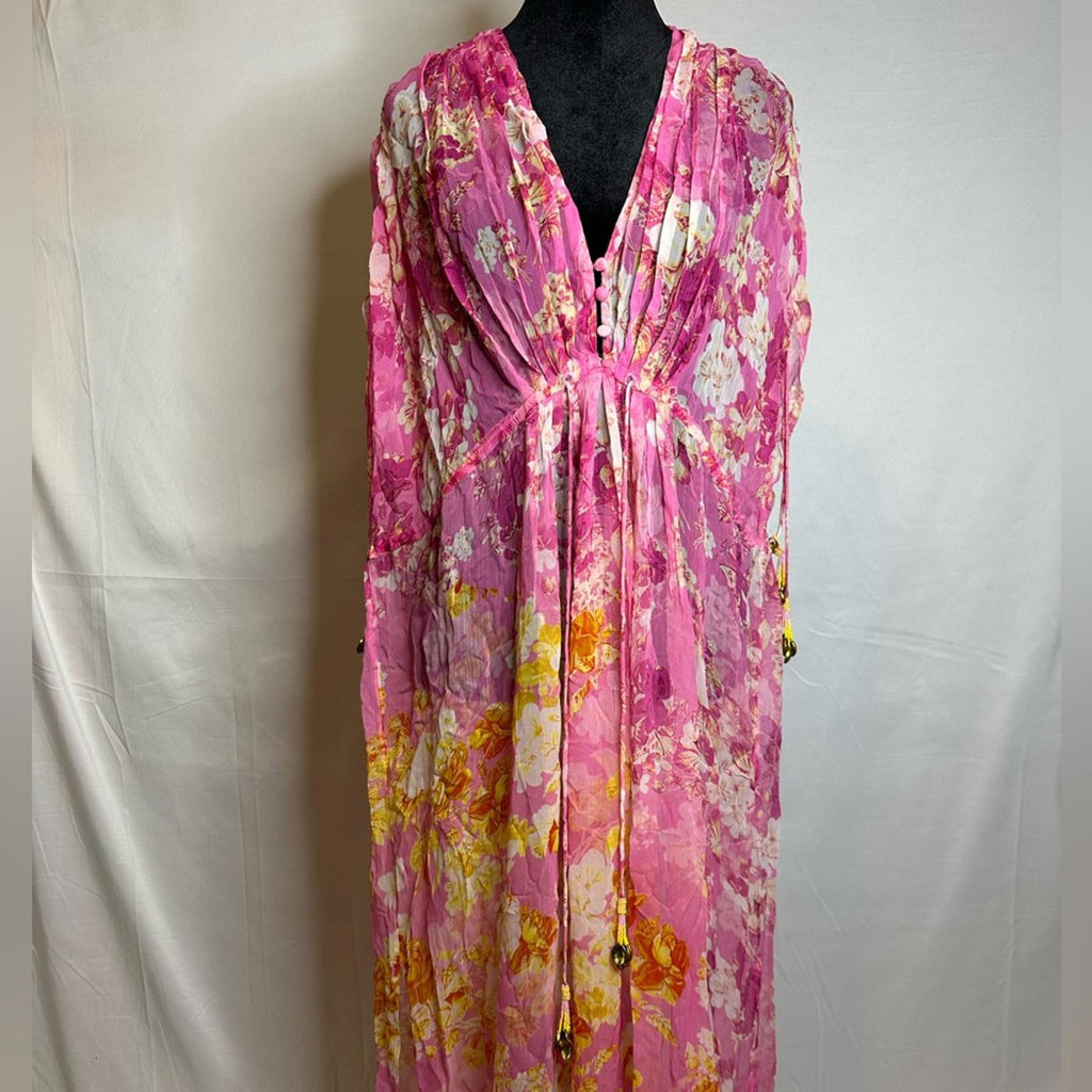 HEMANT & NANDITA Auril Kaftan with Printed Slip Dress