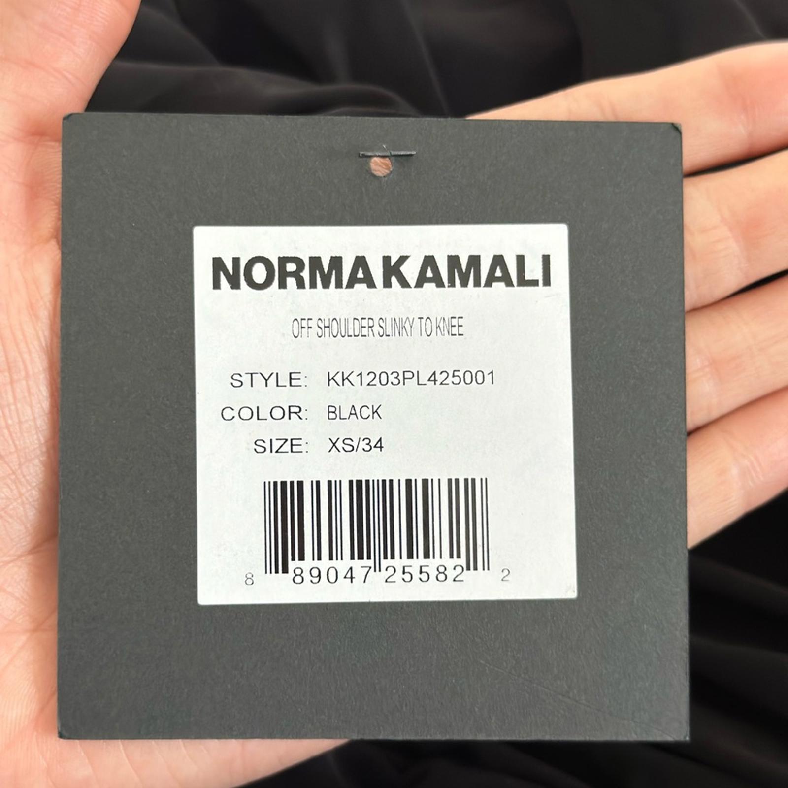 Norma Kamali Off Shoulder Slinky Dress