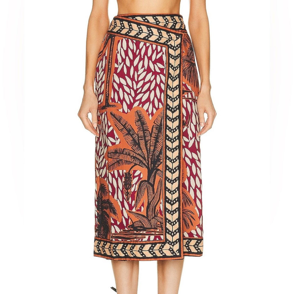 Johanna Ortiz Wild Patch Midi Skirt