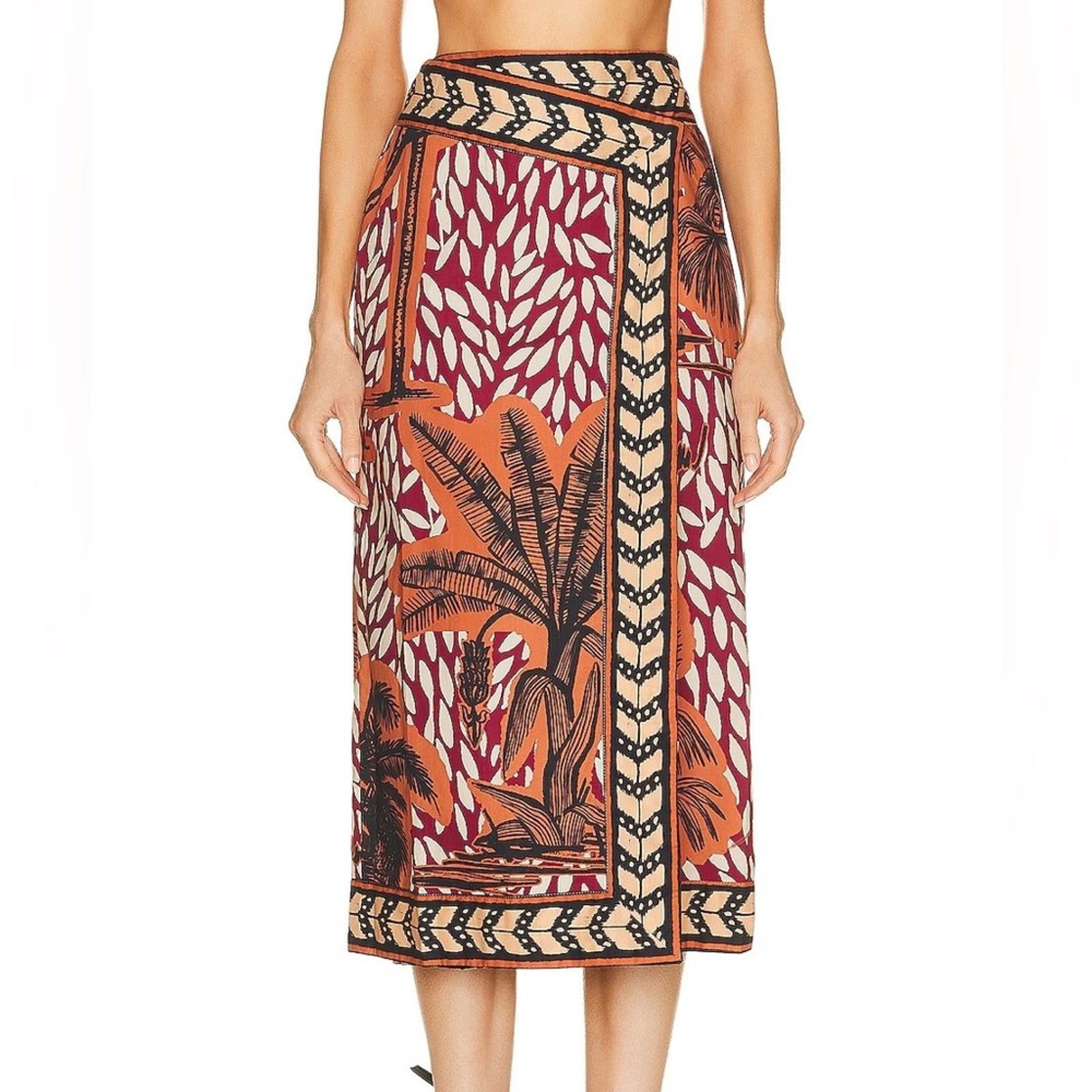 Johanna Ortiz Wild Patch Midi Skirt