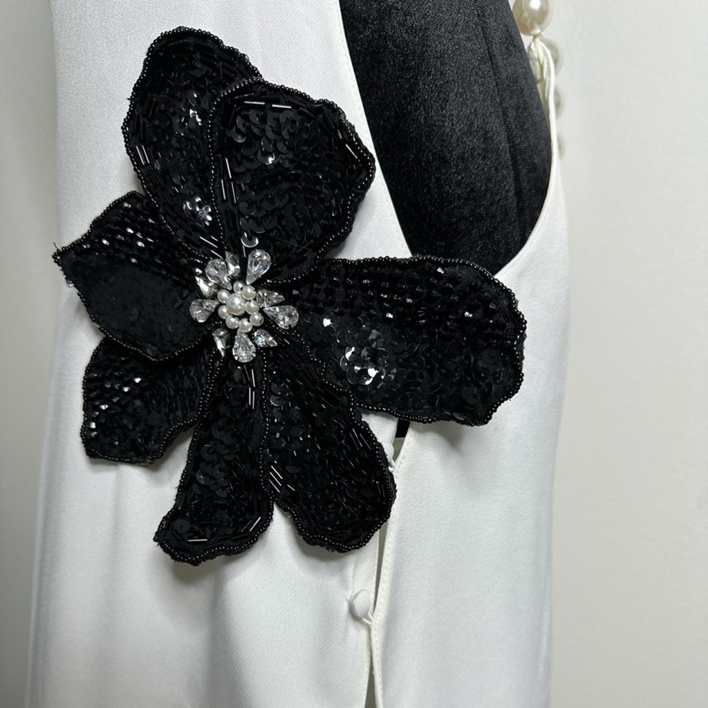 PatBo Halterneck Feather Trim Gown