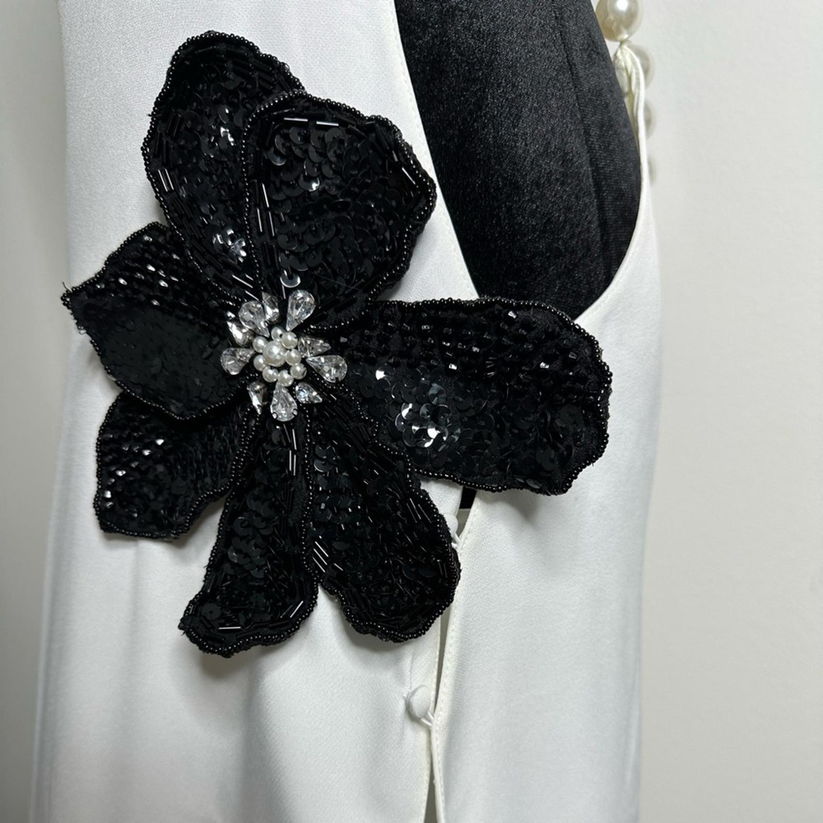 PatBo Halterneck Feather Trim Gown