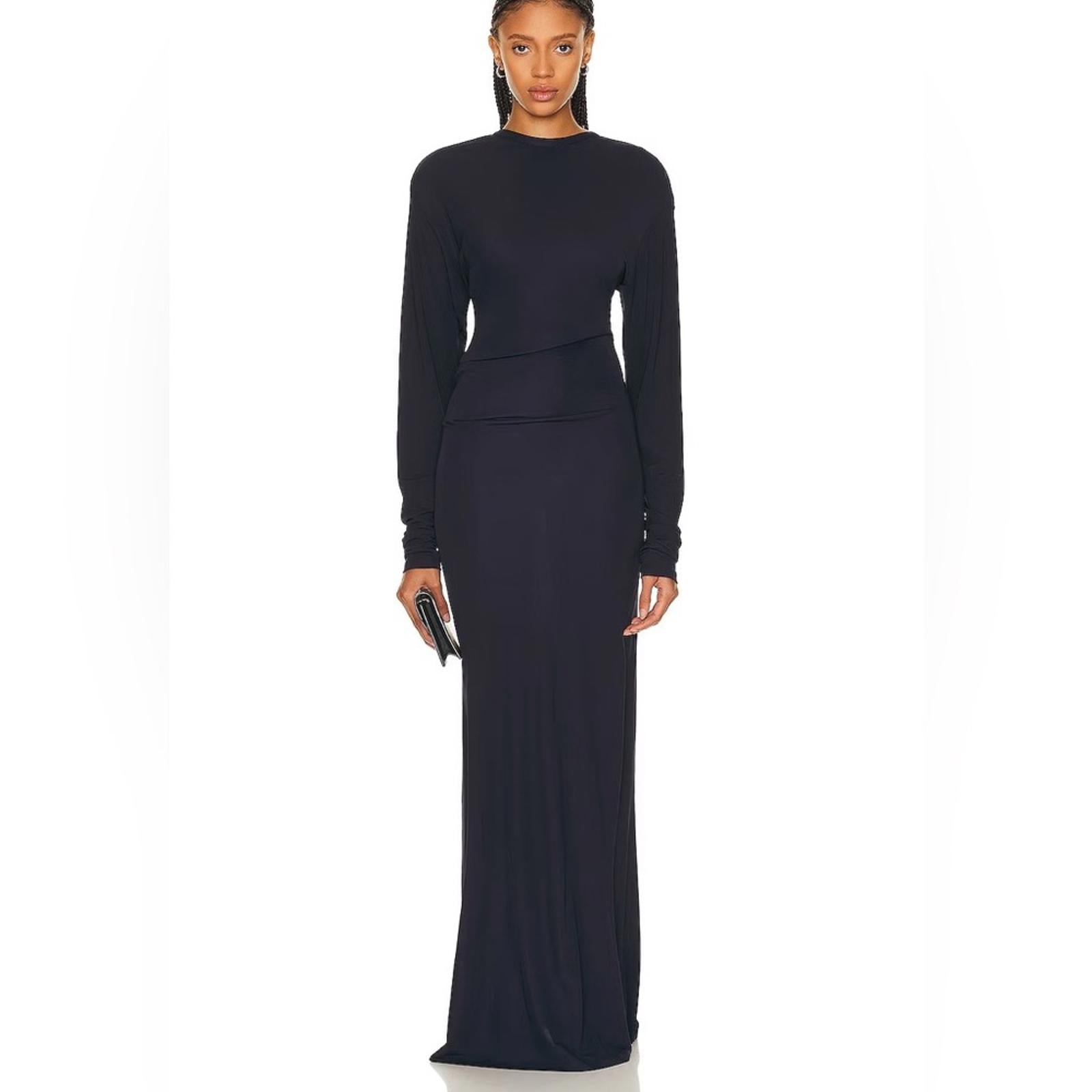 Christopher Esber Side Cowl Long Sleeve Dresd