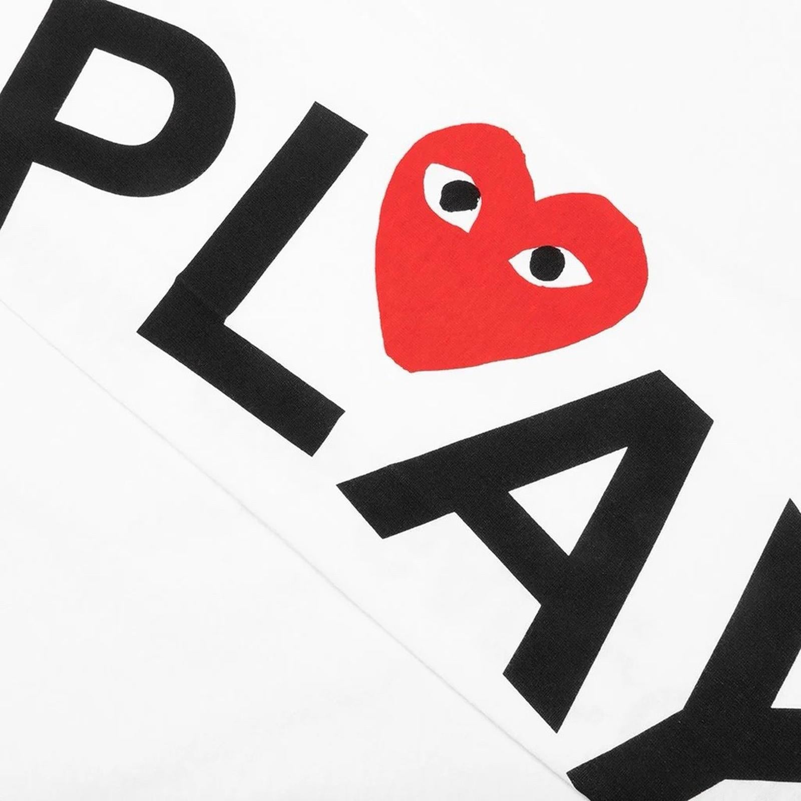 Comme des Garcons Play Long Sleeve Logo Emblem Tee
