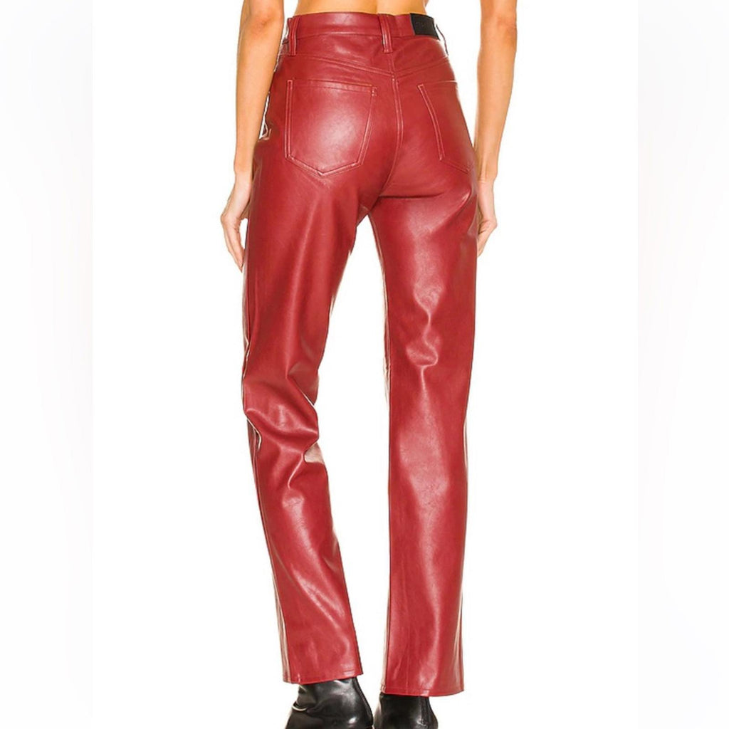 Pistola Cassie Super High Rise Straight Pant in Carmine