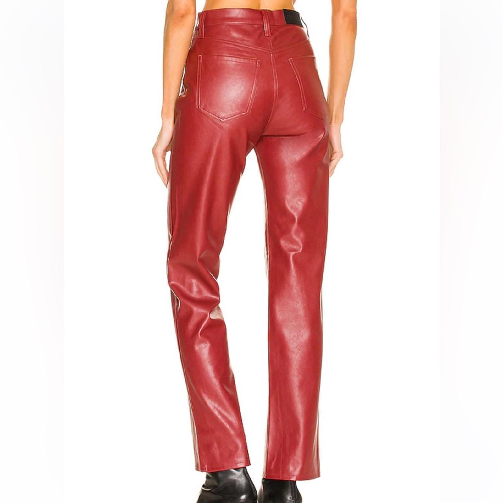 Pistola Cassie Super High Rise Straight Pant in Carmine