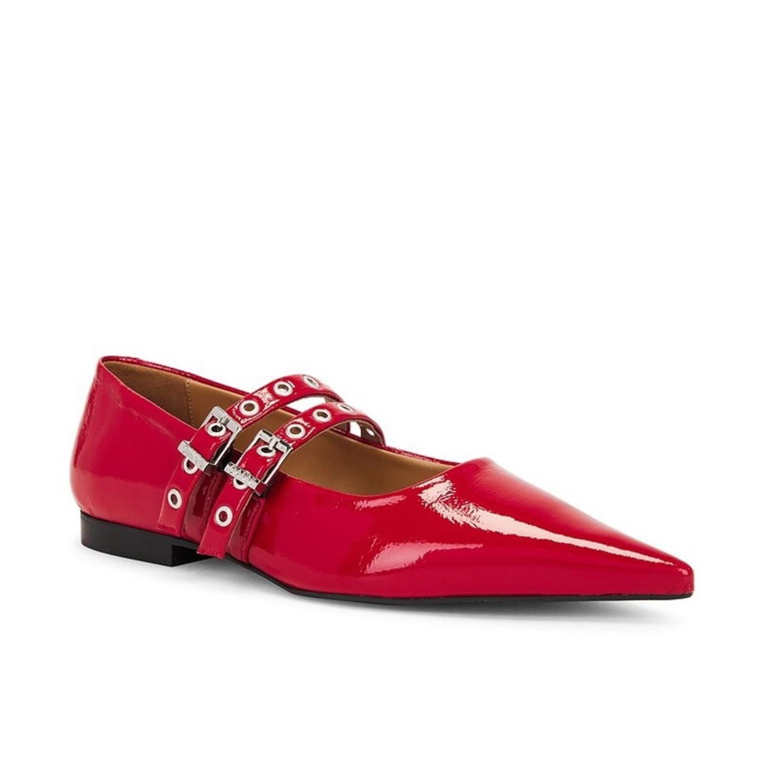 Ganni Eyelets Ballerina
