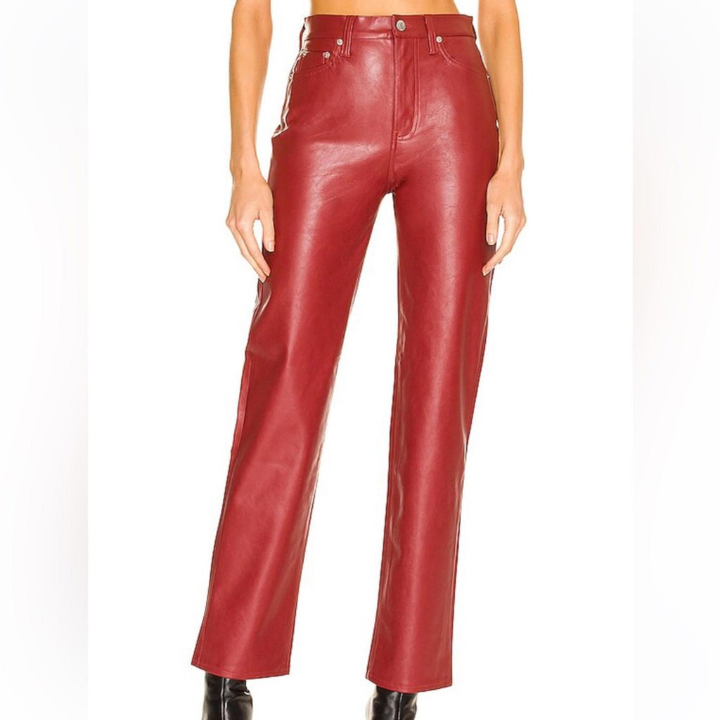 Pistola Cassie Super High Rise Straight Pant in Carmine