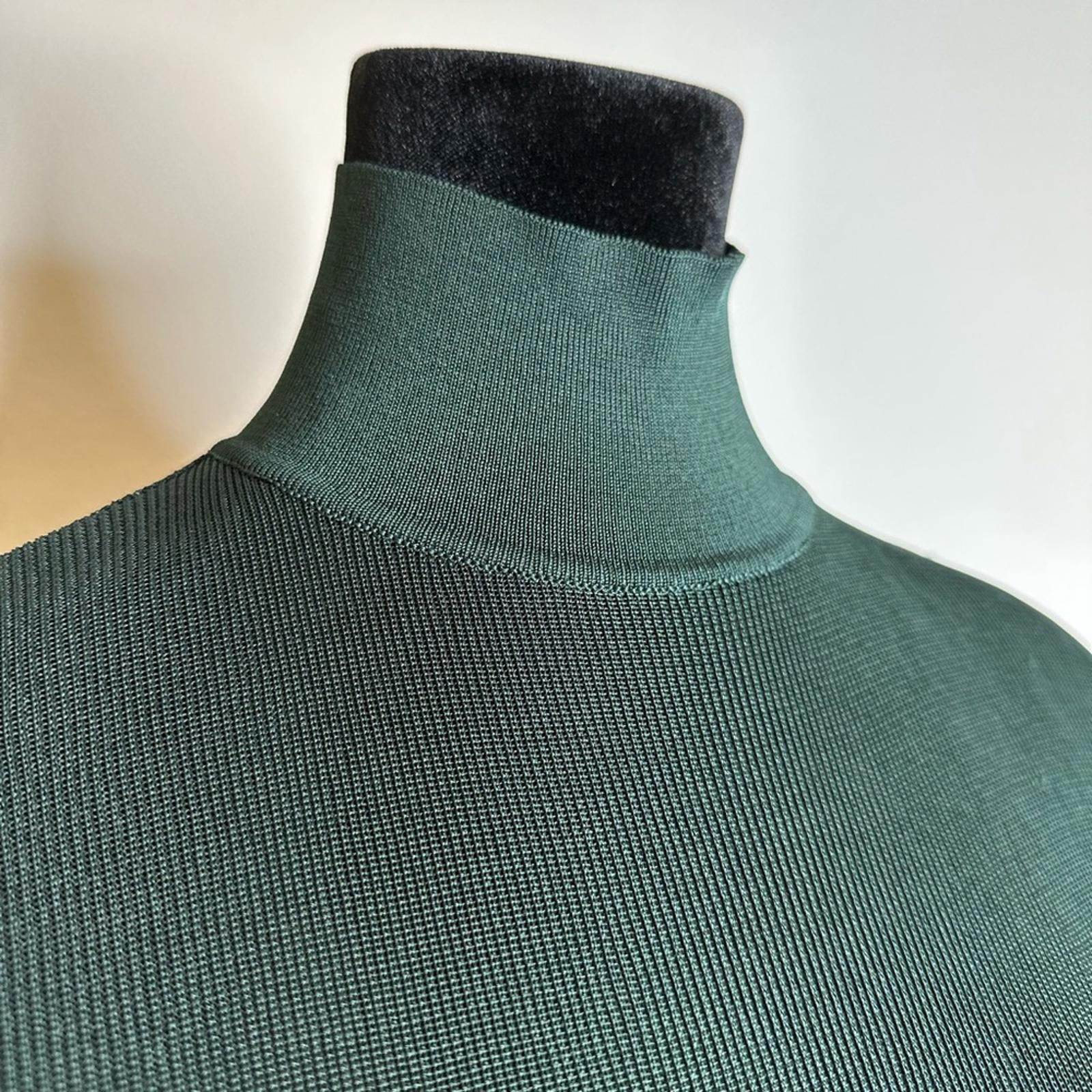 Saint Laurent Mock Neck Long Sleeve Dress