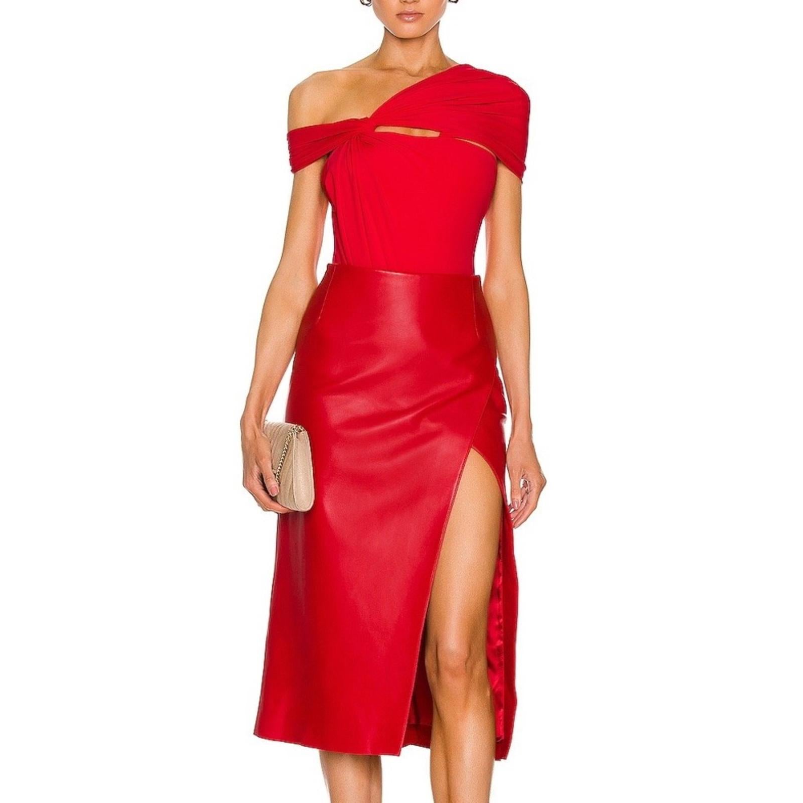 MAXIMILIAN DAVIS Disco Drape Bodysuit